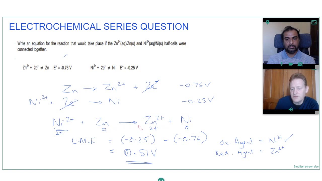 REDOX EQUATIONS using ELECTRODE POTENTIALS