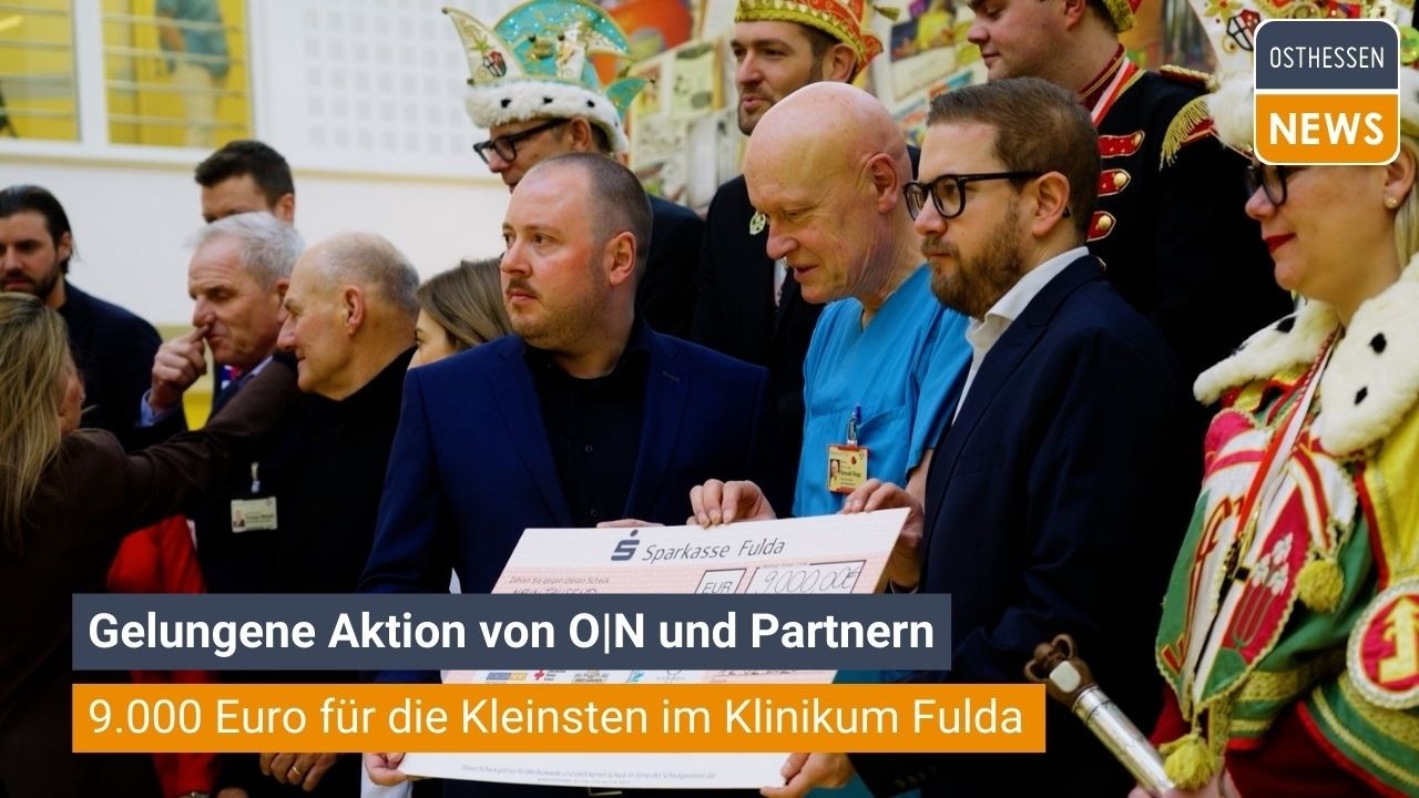 FULDA: 9.000 Euro für die Kinderklinik durch Aktion von O|N und Partnern