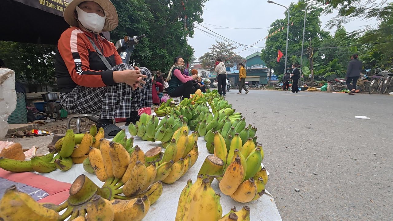 Authentic life at a rural market, Van Market, Hanoi -chi chi vlog