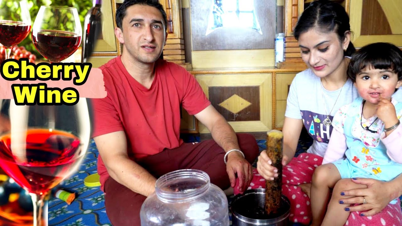 Making Cherry Wine Vlog | Cherry Wine at Home