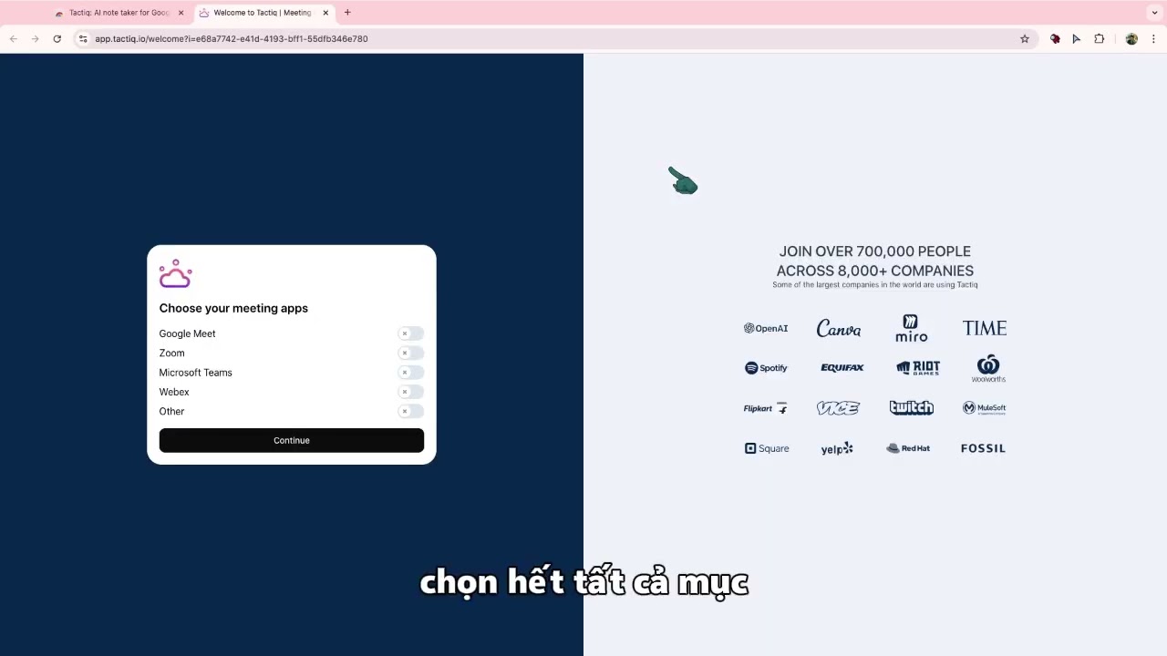 Hướng dẫn c&agrave;i đặt v&agrave; sử dụng c&ocirc;ng cụ AI Tactiq để ghi bi&ecirc;n bản cuộc họp | TLS