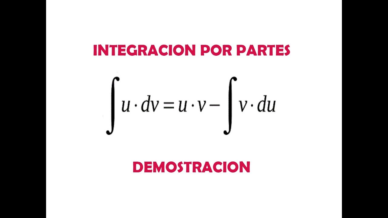 Demostración de la fórmula de integración por partes.