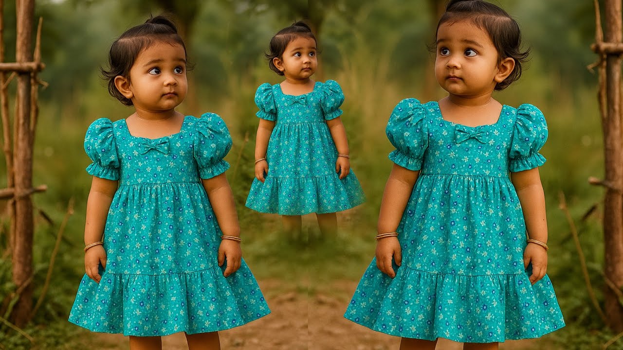 বাচ্চাদের জামার ডিজাইন কাটিং এবং সেলাই 2025  frock design cutting and stitching // baby frock design
