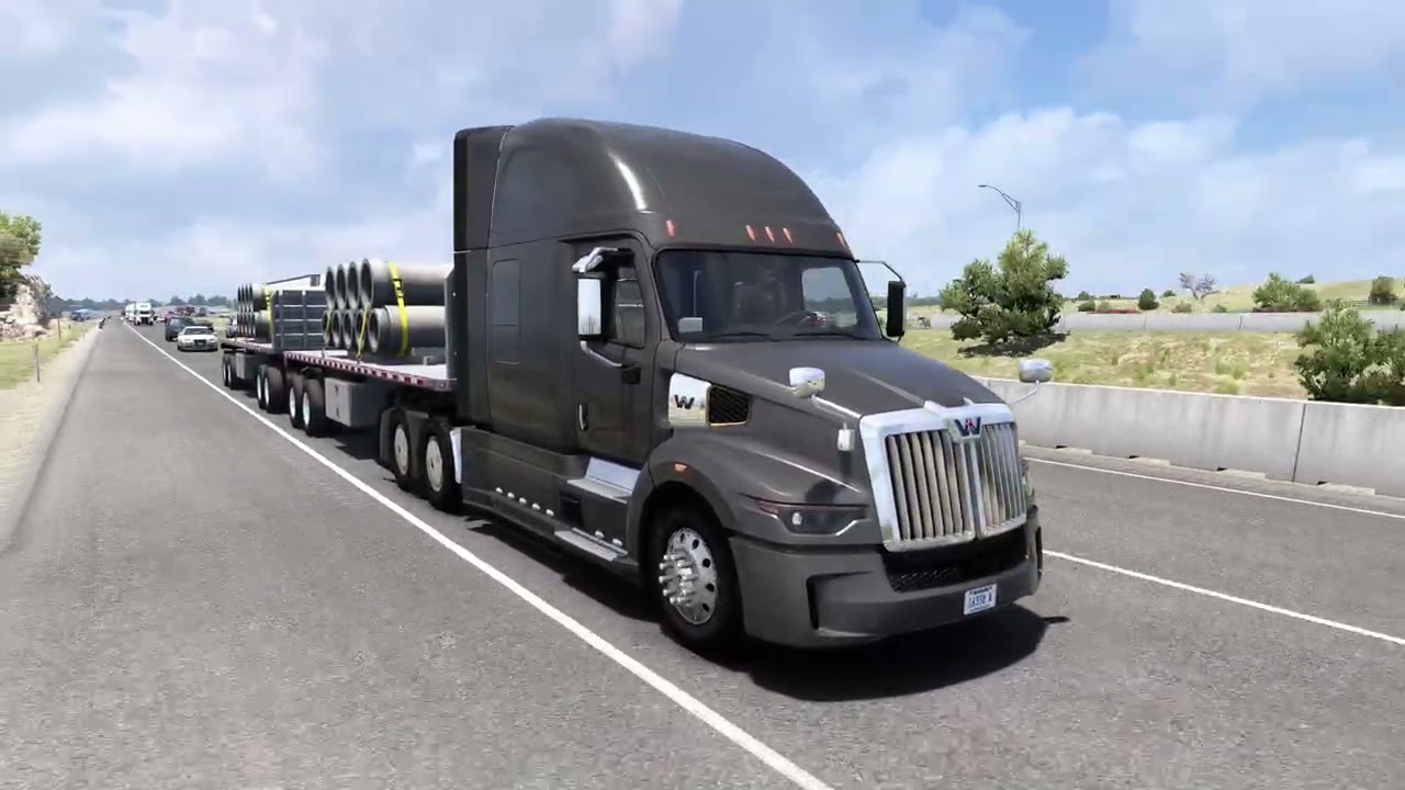 American Truck Simulator - Continuando a viagem de El Paso para Ardmore 
