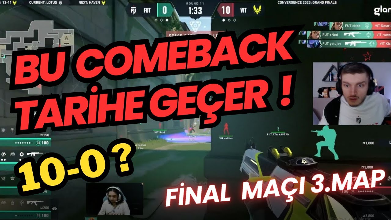 FUT FİNALDE VIT KARŞISINDA TARİHİ COMEBACK ! BU TAKIM İNANILMAZ 10 SAYI GERİDEN GELDİLER VALORANT !