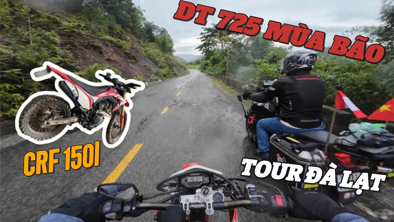 TRẢI NGHIỆM CRF150L - Lần đầu lấy cào cào đi ôm đèo DT725 lên Đà Lạt mùa BÃO SỐ 11 #1
