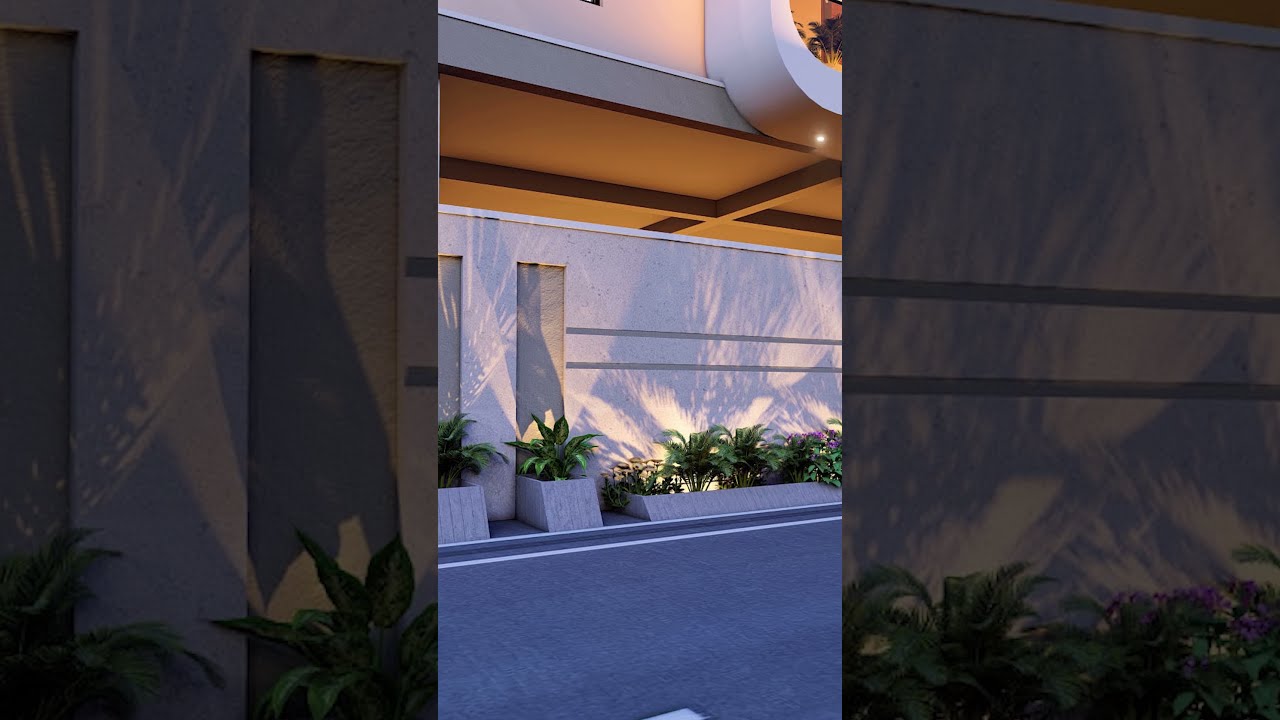 Boundary walls, compound wall design  #3dmodeling #home #3dexterior #boundary wall designs