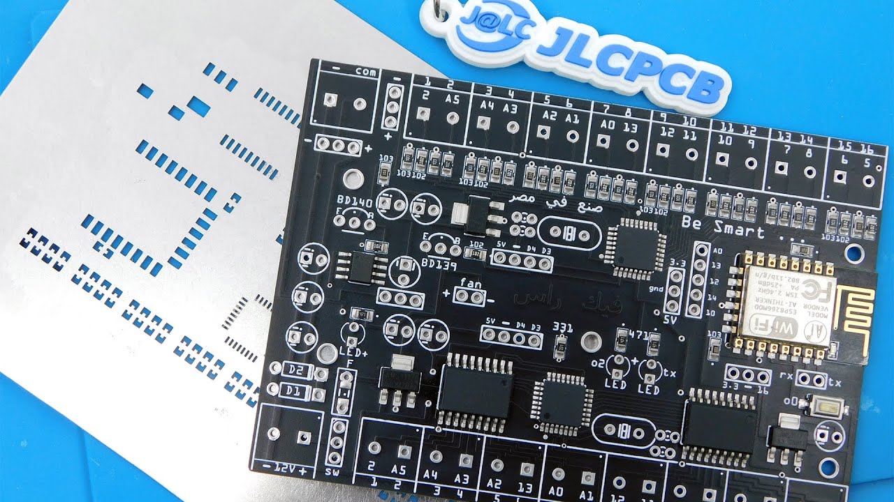 طريقة تثبيت القطع الالكترونية SMD باستخدام stencil