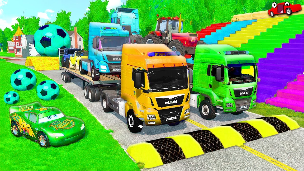 Trucks vs Downhill Speed Bumps – Long Run Damage Build-Up (BeamNG) EP.16 😱