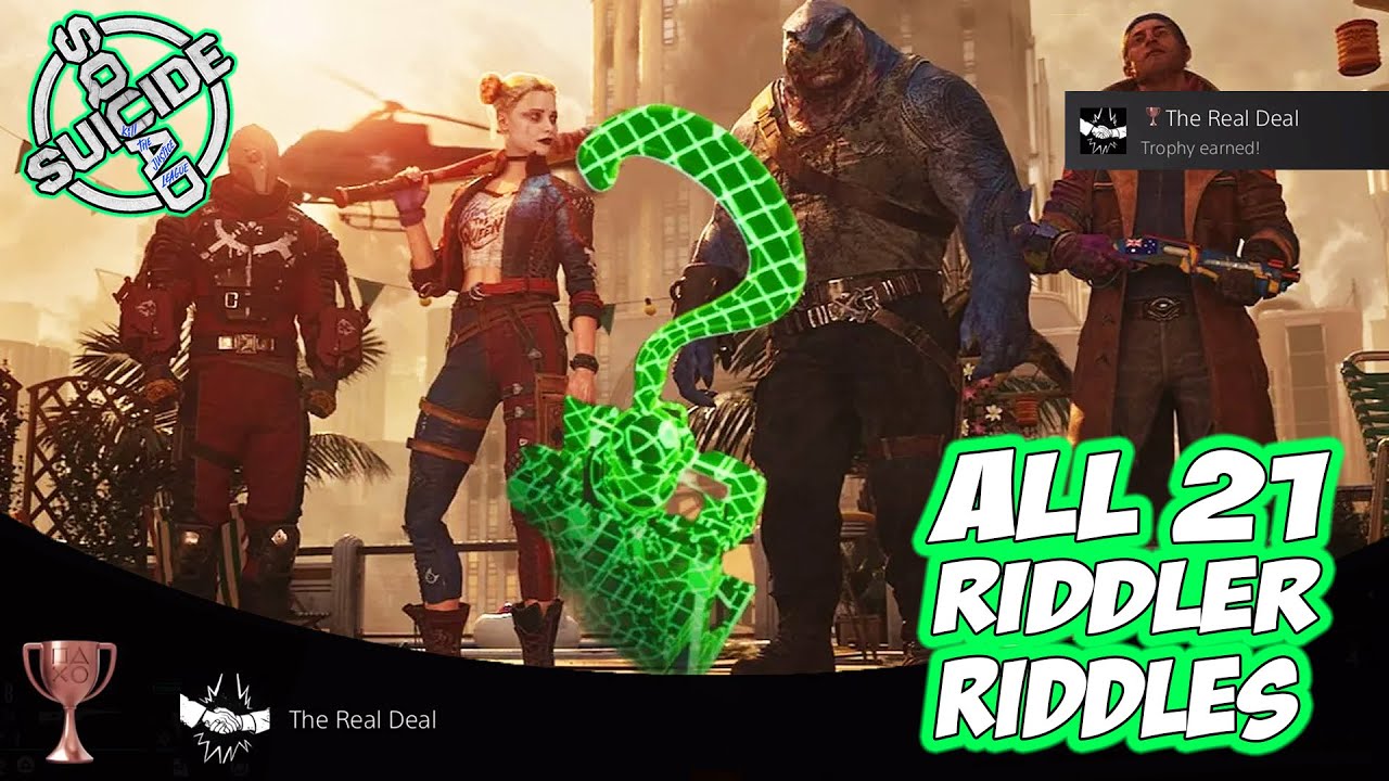 Suicide Squad : Kill The Justice League - All 21 Riddler Riddles (The Real Deal Trophy)