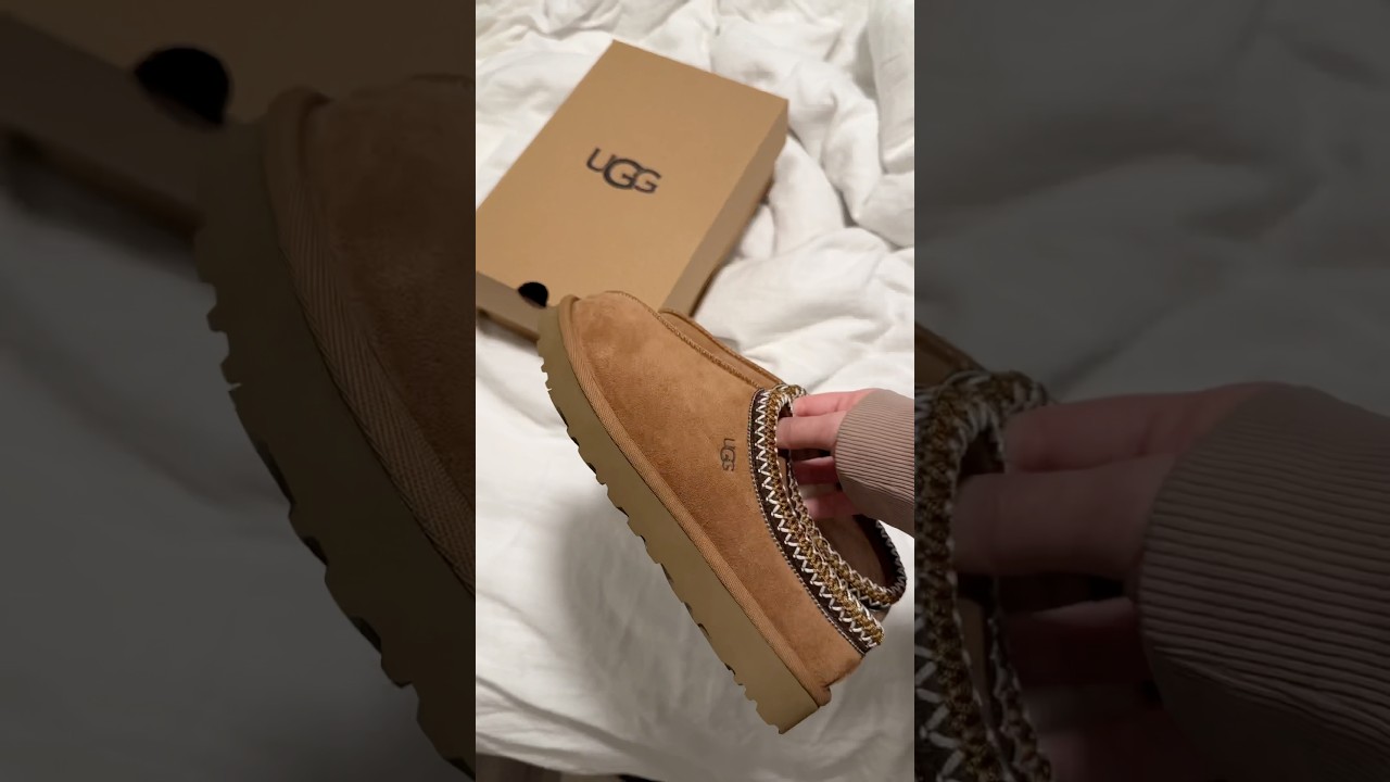 Unboxing UGG Women's Tasman Slipper in Chestnut #unboxing #ugg #uggs