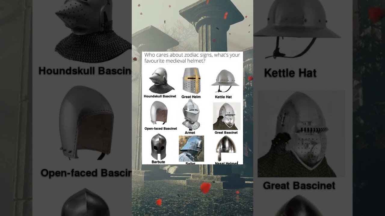 Who Cares About Zodiac Signs, What's Your Favourite Medieval Helmet? ⚔✨ #memes #history #facts