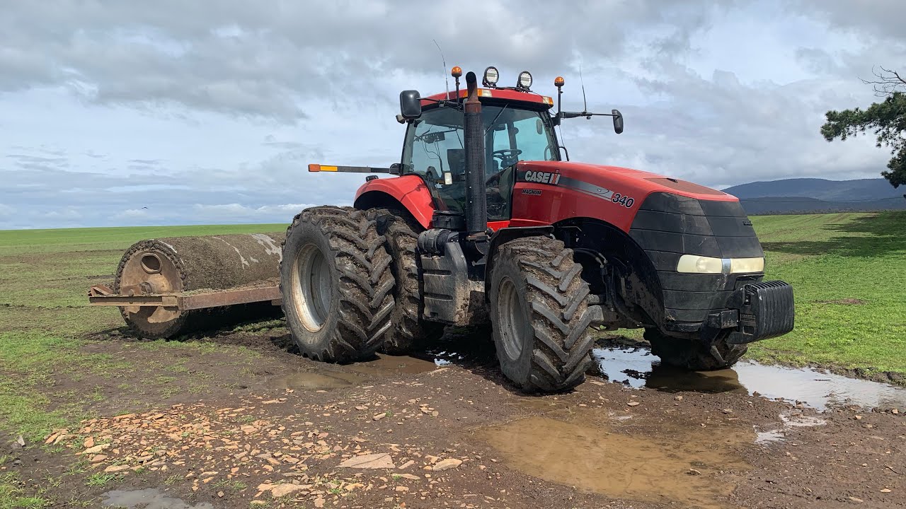 Case IH 340 Magnum  Rolling Lucerne Paddocks