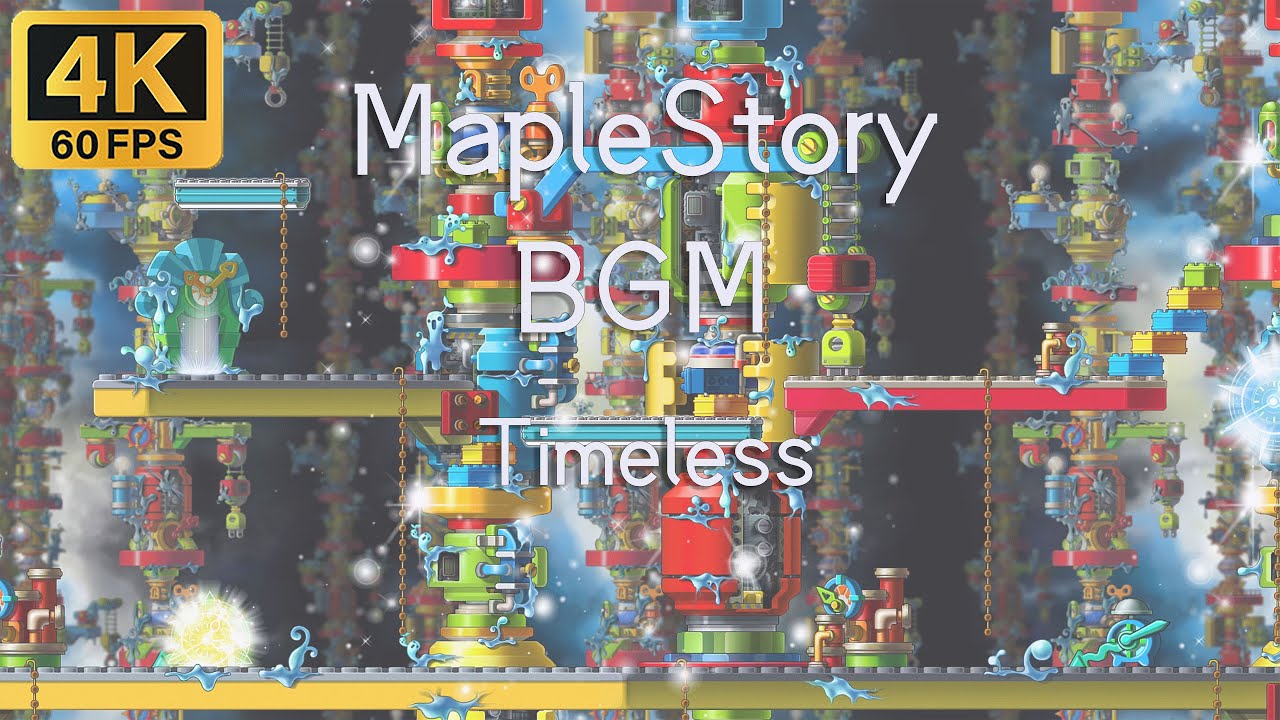 🍁4K60FPS MapleStory 新楓之谷 2-Hours Seamless Version BGM （Timeless）Study asmr Enjoy