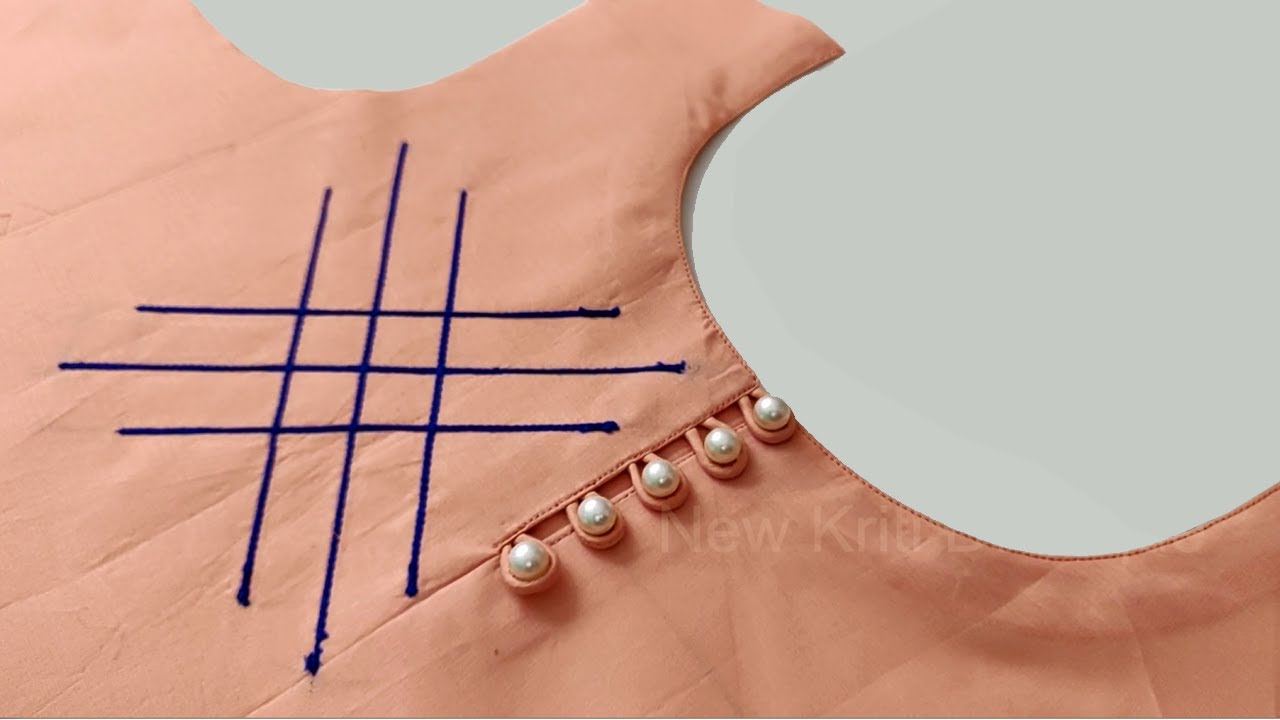 Very Trendy & Unique Round Neck Design Cutting and Stitching | Loops Neck Design