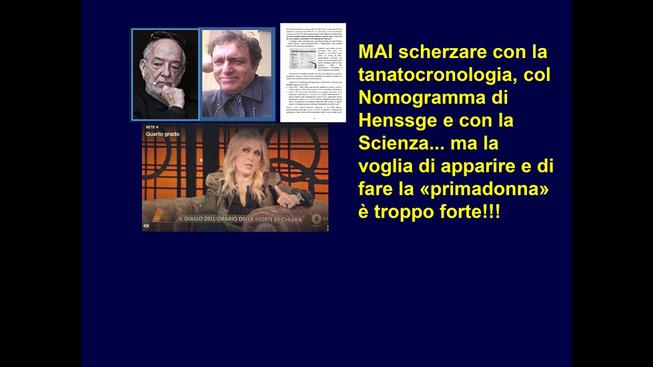Garlasco: Bruzzone scivola anche sulla tanatocronologia: nega l'esistenza dei dati infoinvestigativi