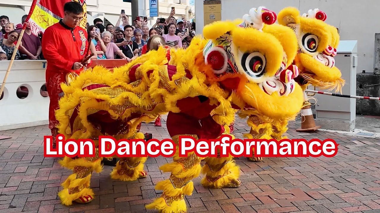 Enjoy agile Lion Dance Performance In Chinatown | Tian Eng Lion Dance      31 01 2026 4K video.