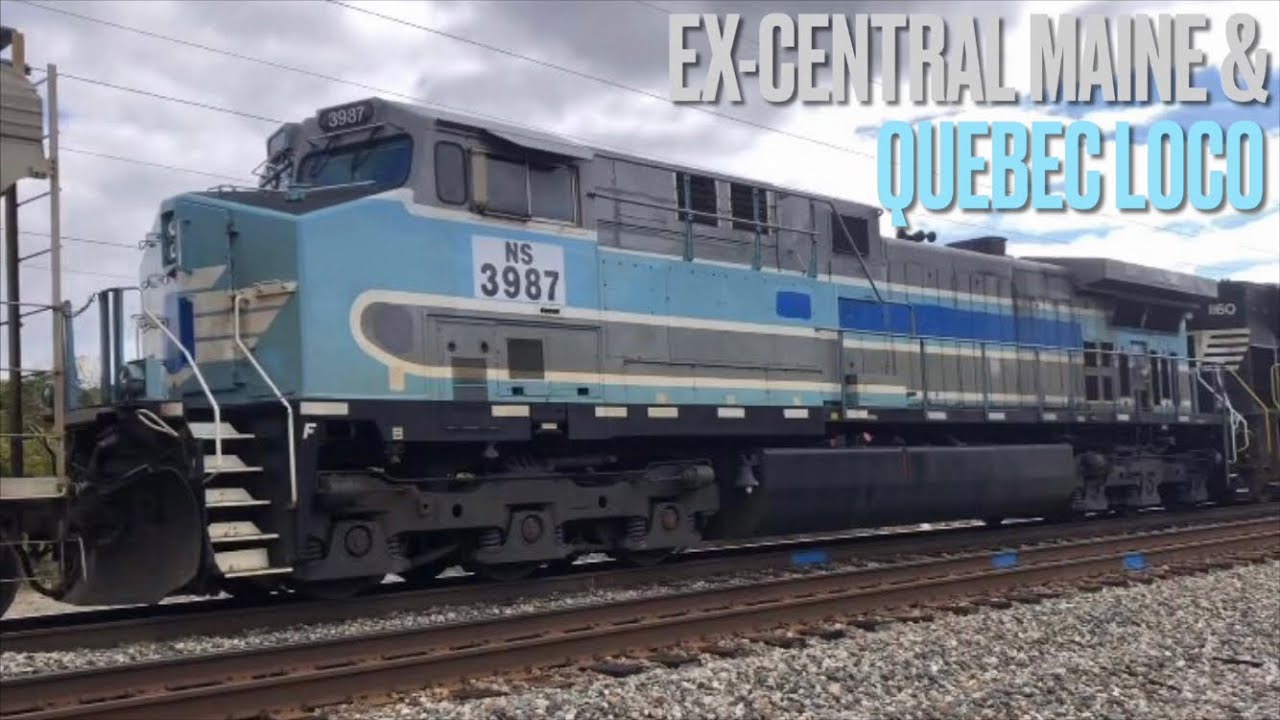 Ex-Central Maine & Quebec locomotive on NS train.