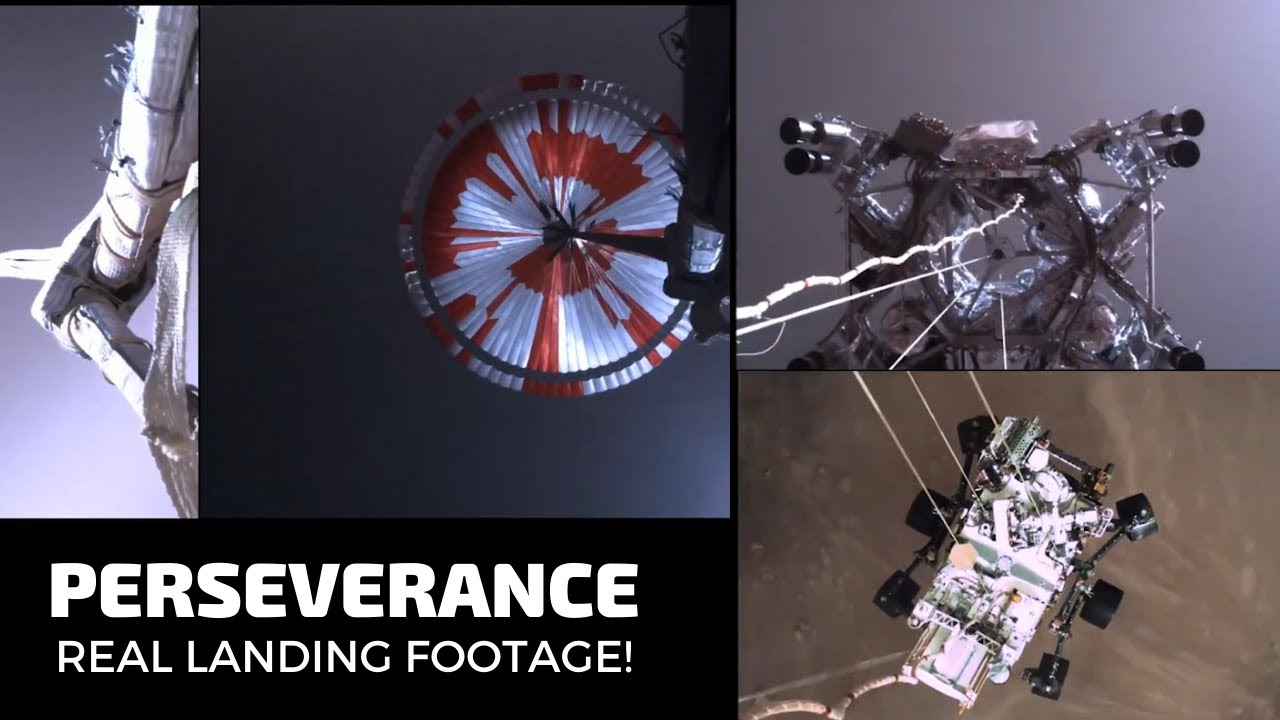 Real Footage of The Perseverance Rover Landing on Mars