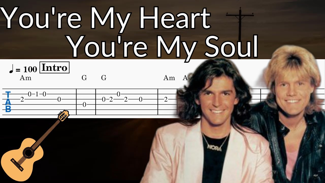 You're My Heart, You're My Soul - Guitar Solo Tab Easy