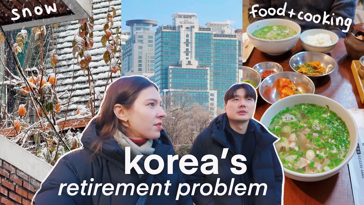 korea's retirement problem 🇰🇷 snowy seoul, cold day food cravings, working at home | winter vlog