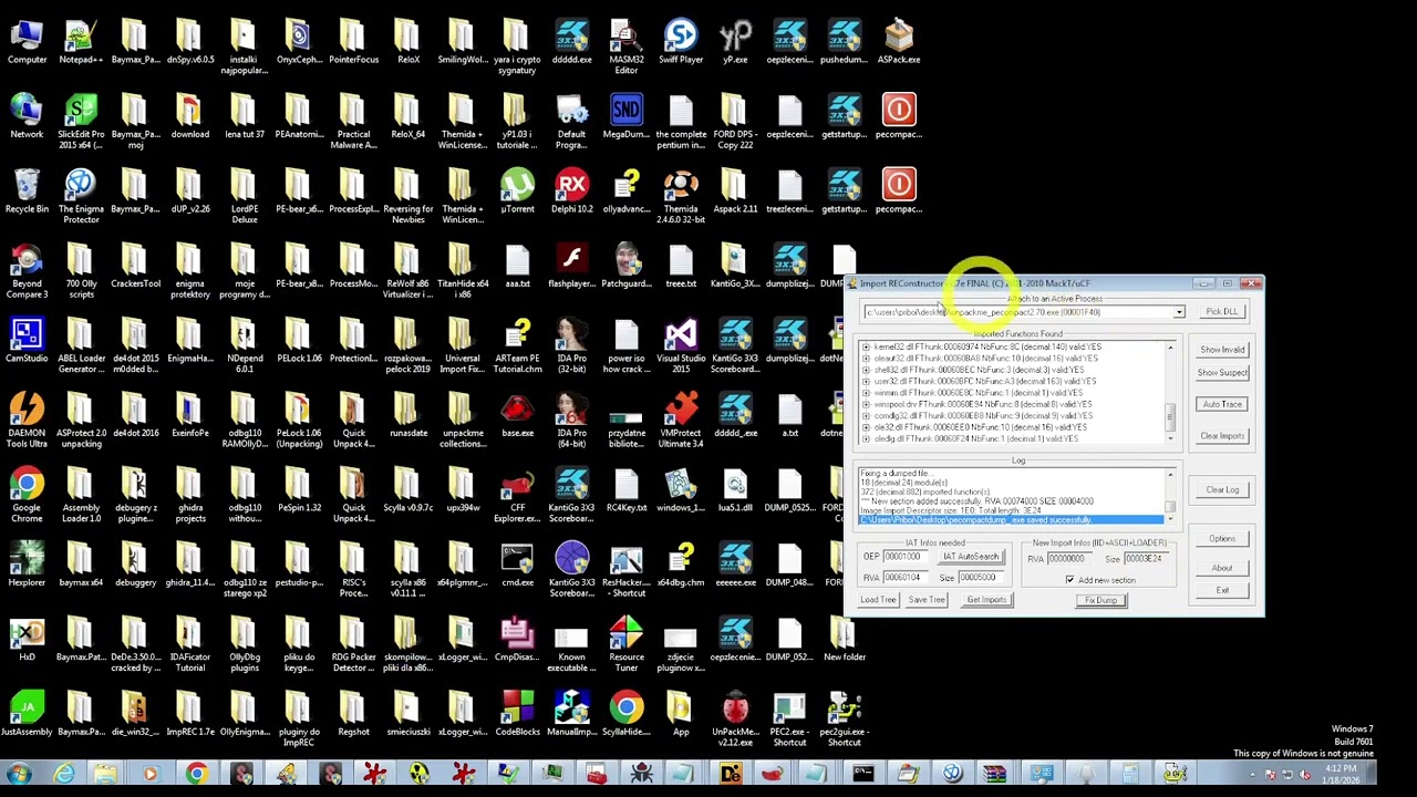 Unpacking packers PECompact ASPack UPX for beginners