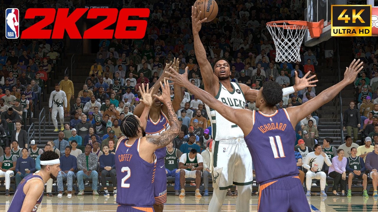 Devin Booker vs Giannis Antetokounmpo! 😱 Suns vs Bucks| NBA 2K26 Sim (Mar 10) 4K Ultra Realistic