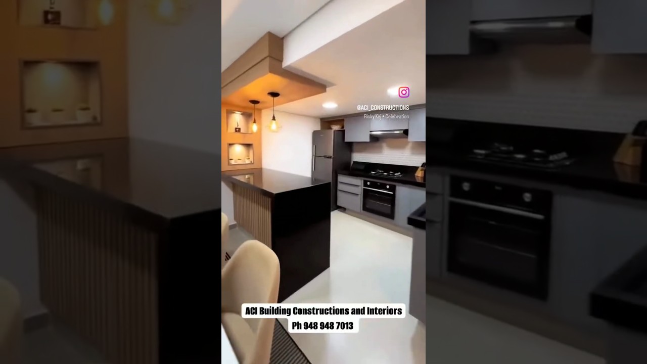 Modular kitchen design in Sivakasi - ACI Builders and Interiors
