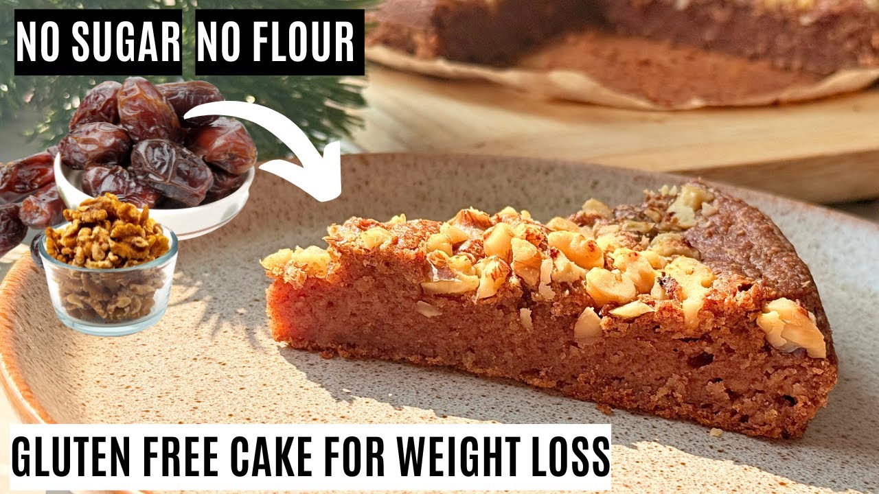 Healthy Gluten Free Walnut Dates Cake | No Egg, No Sugar, No Flour | Healthy Dessert