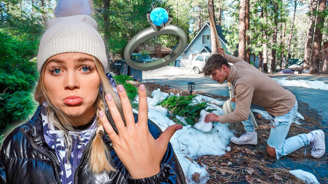 I LOST MY ENGAGEMENT RING IN THE SNOW! *PRANK*