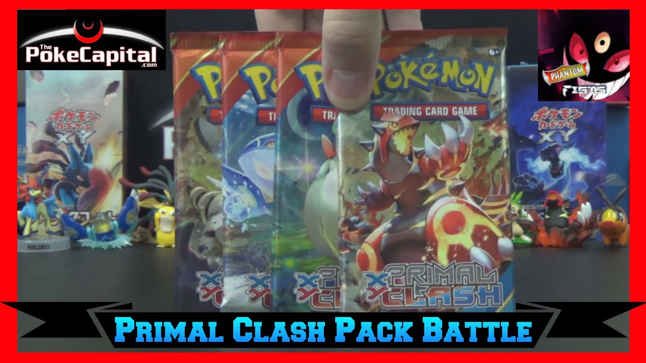 Pokemon XY Primal Clash 4 Pack Opening vs Phantom Fist