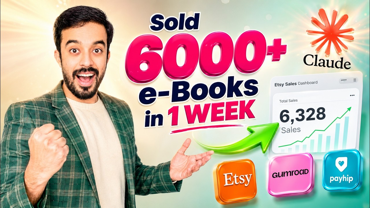How to Sell 6000+ e-Books in 1 WEEK | How to Make and Sell ebooks using Claude Ai