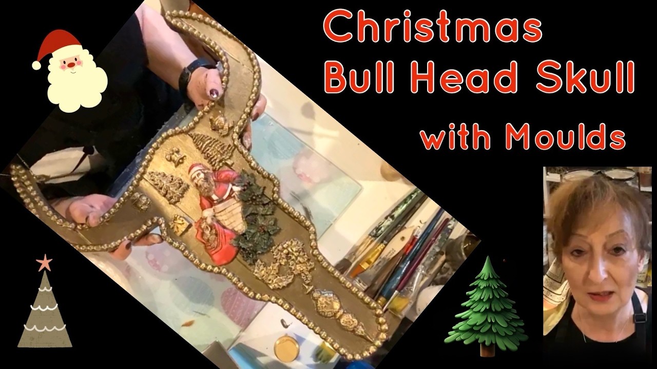 # 433 Christmas Bull Head Skull with Moulds 