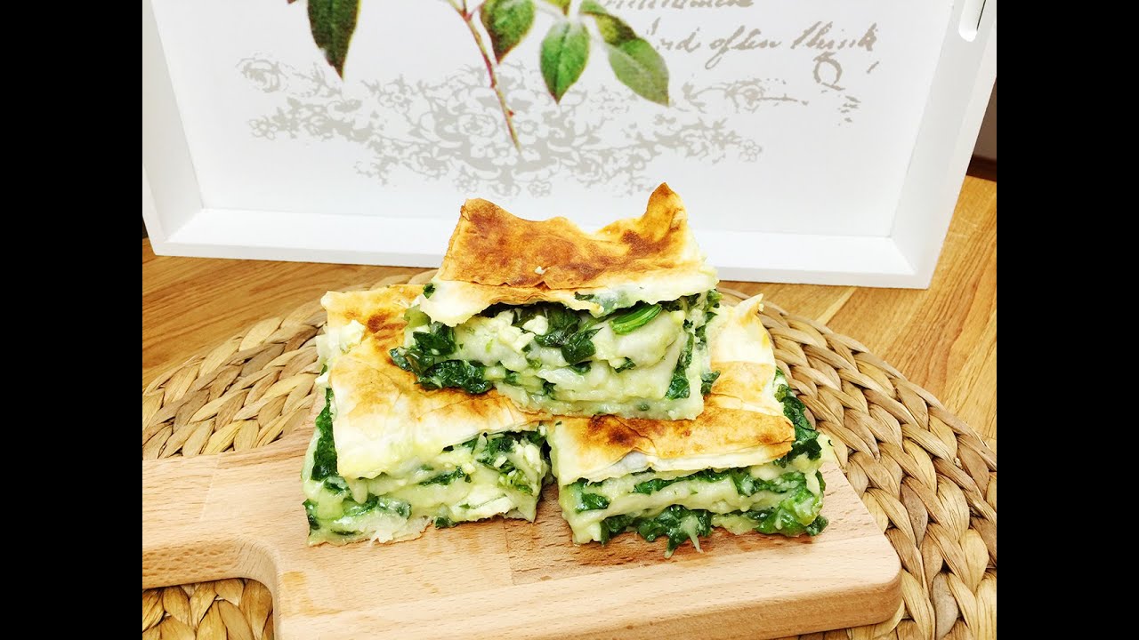 Wasser Börek mit Schafskäse Spinat Füllung / Yalanci Su Böregi