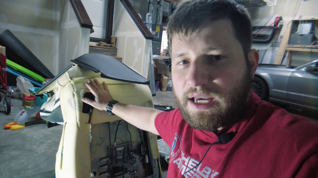 Mustang Recaro seat leather swap and electric base conversion