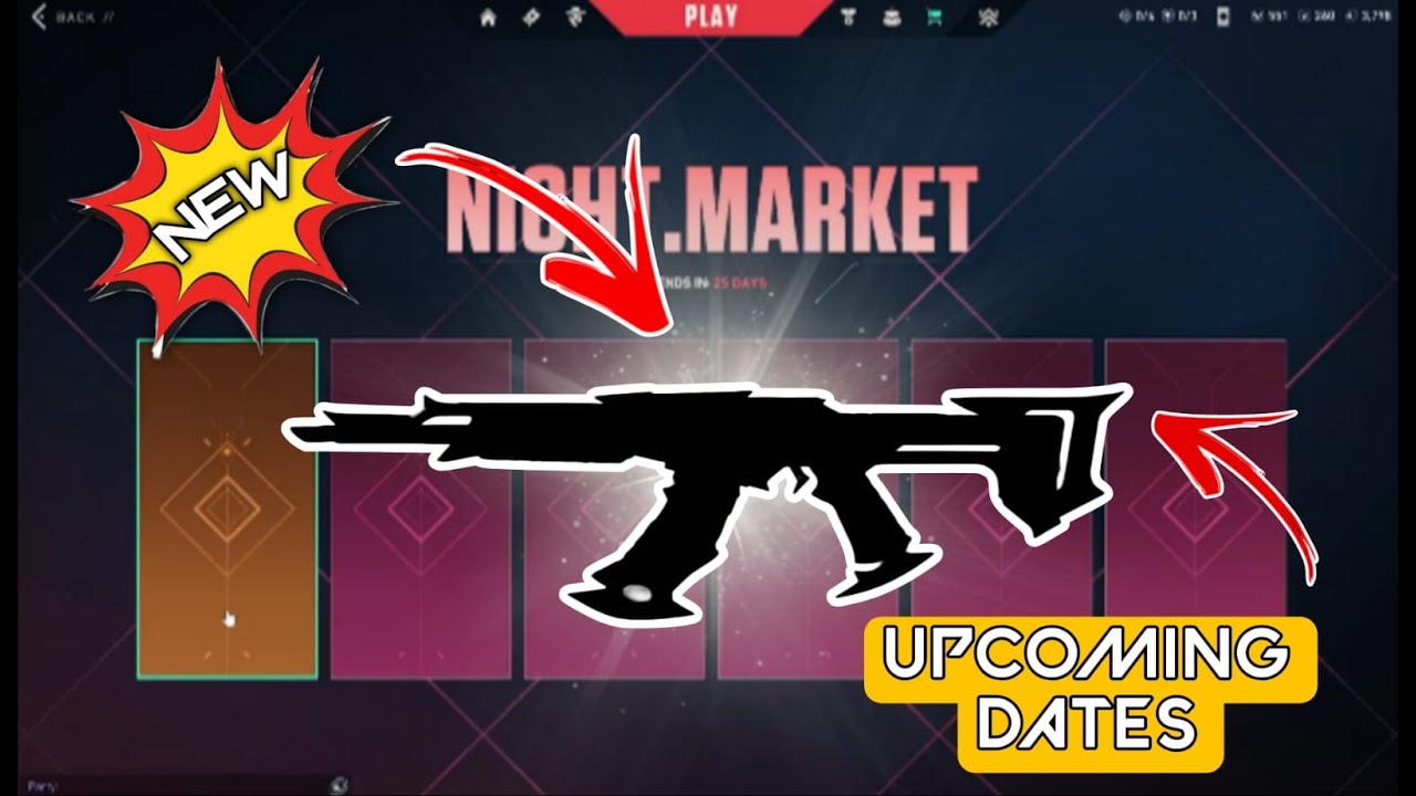 UPCOMMING NEW NIGHT MARKET SKINS AND DATE REVEALED !