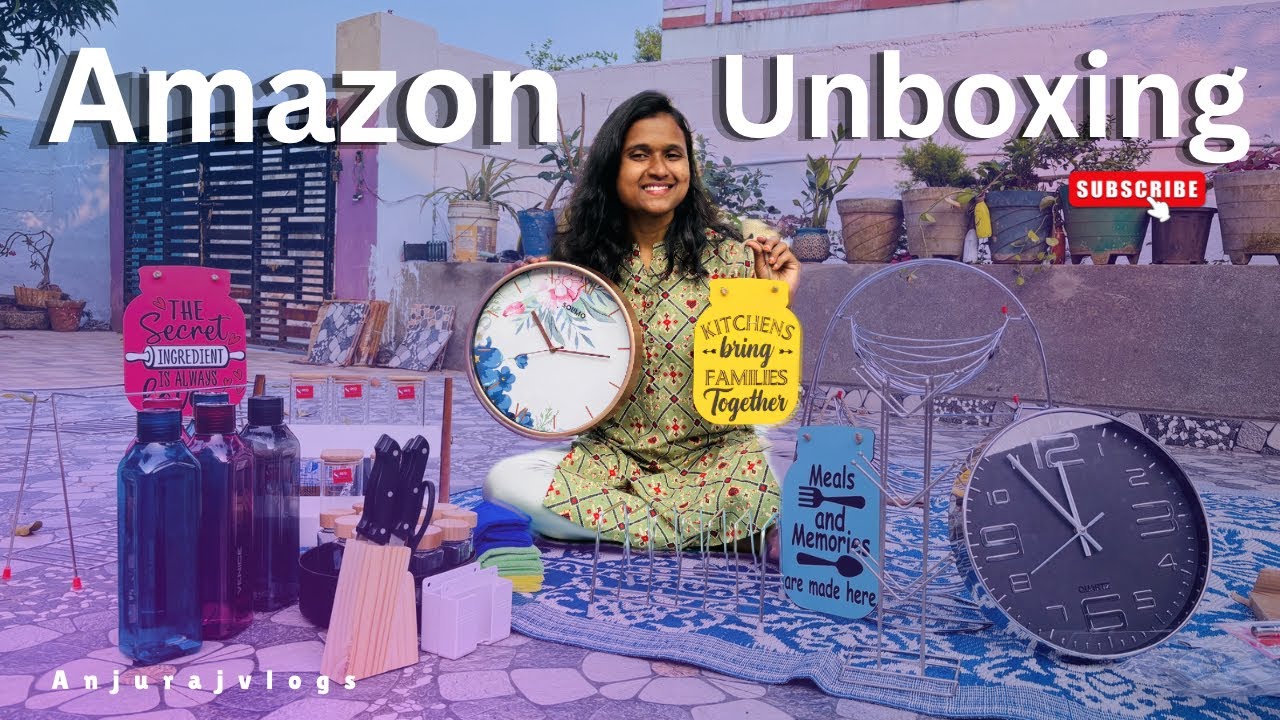 ఇంటి కోసం Huge Amazon unboxing /kitchen products unbox చేసాం@anjurajvlogs #trending #home #kitchen