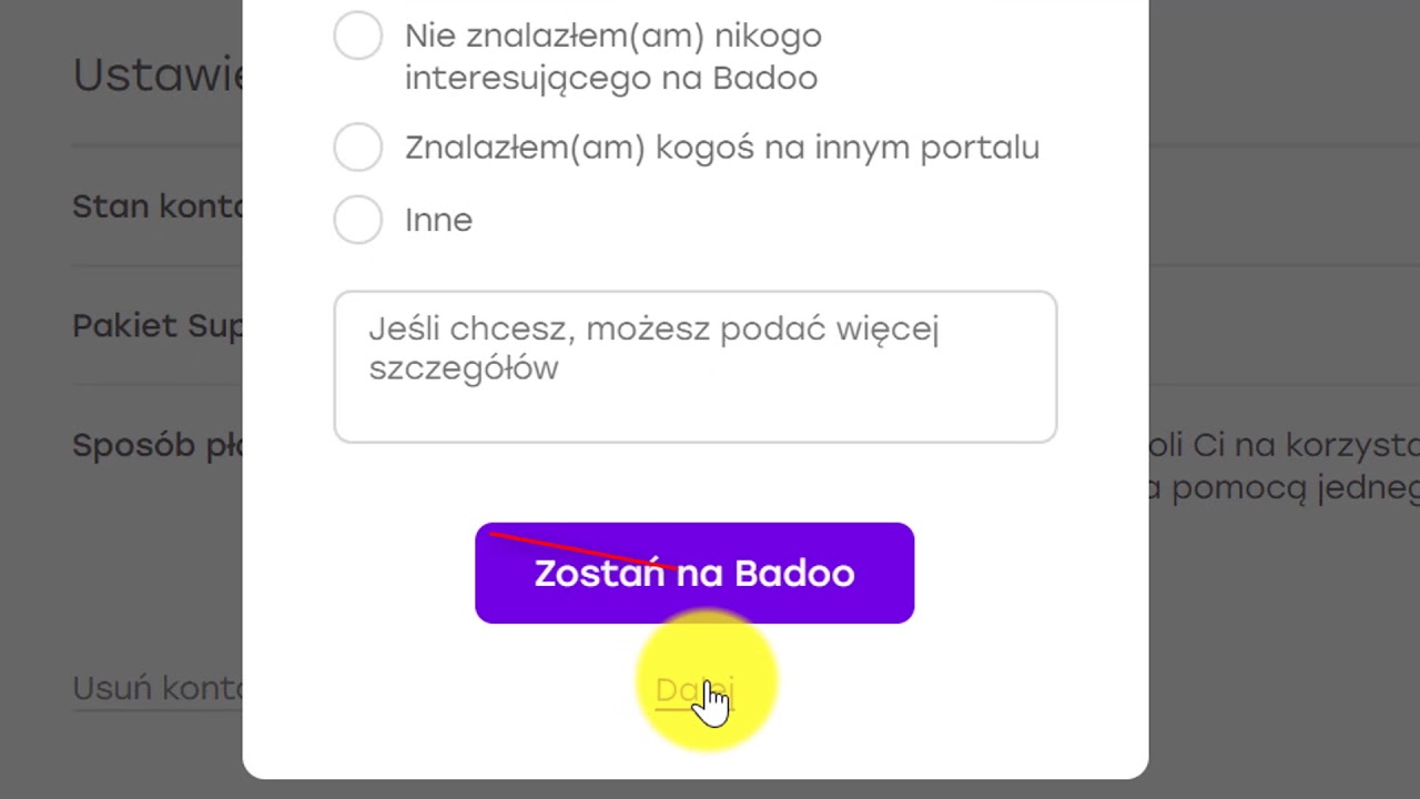 Jak usunąć konto na Badoo (łatwy instruktaż)