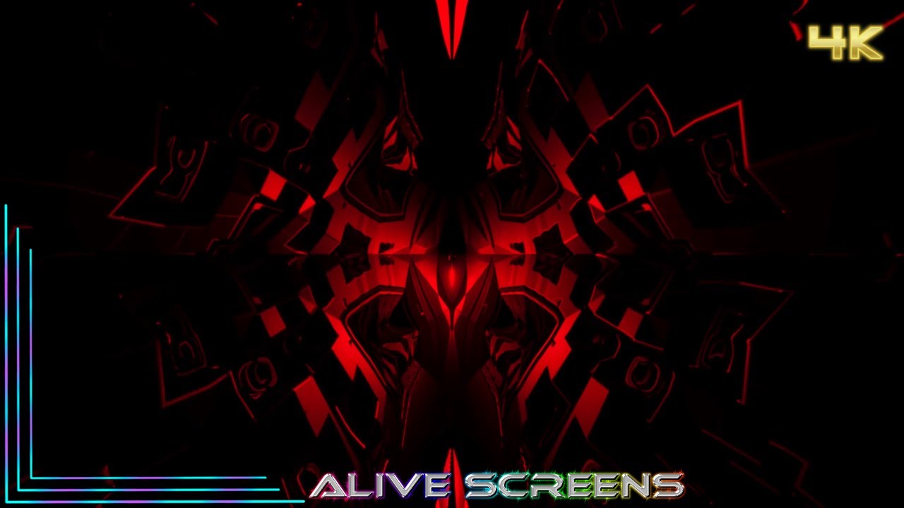 4K Red Fractal Tunnel VJ Loop Background