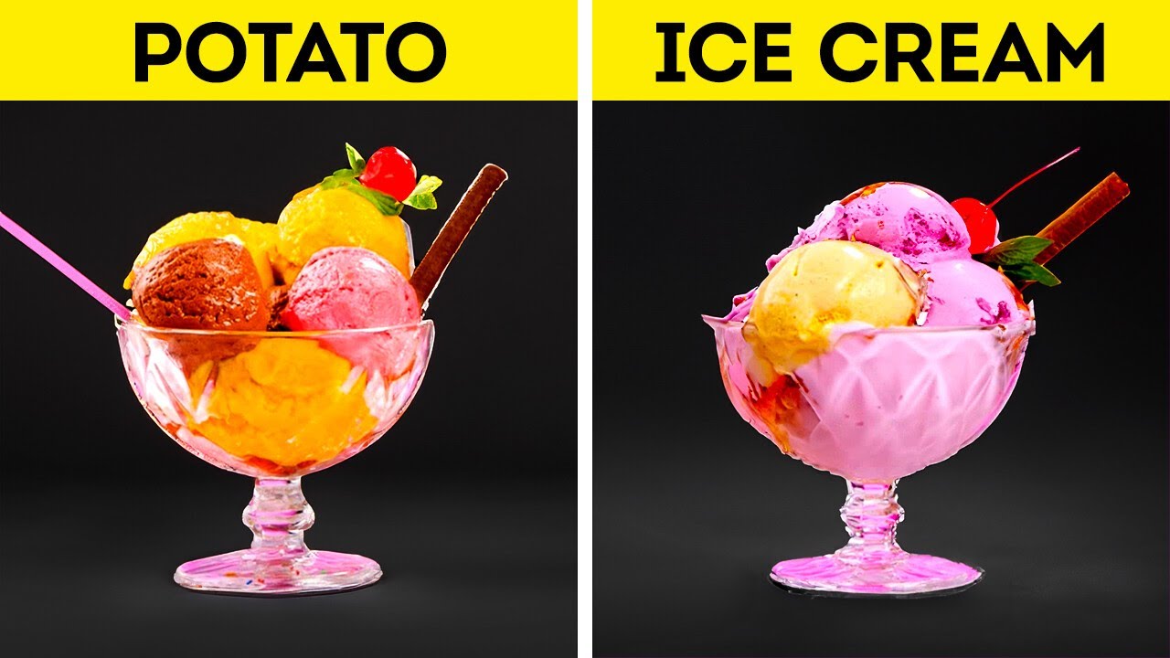REAL vs COMMERCIAL FOOD 🍧 Easy Food Photography Tricks