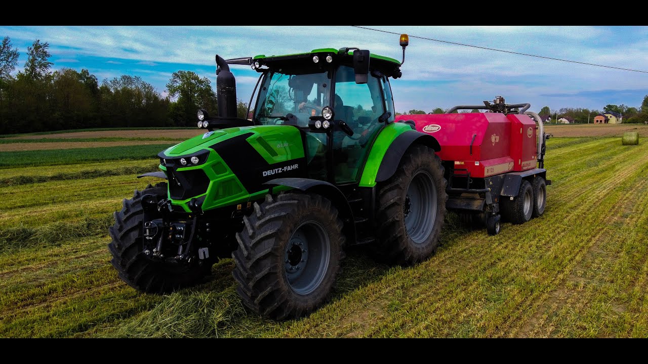 Grass baling 2020 [Deutz-Fahr 6130 ttv and Vicon RF 135, Hürlimann]