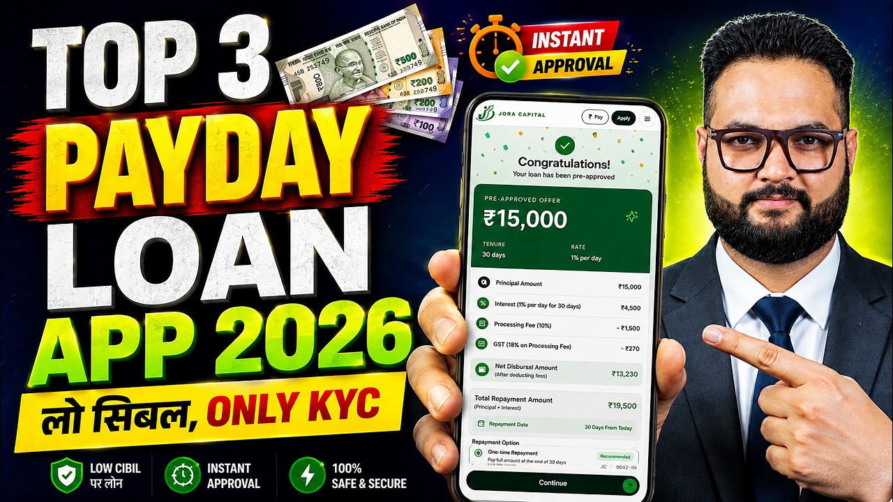 🔥Top 3 Payday Loan Apps for Low CIBIL Score | New Best Loan Apps 2026 | Instant Loan for Low CIBI...