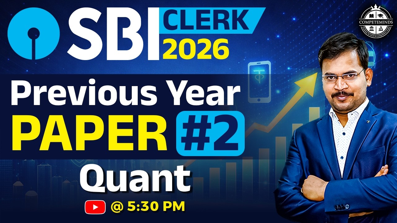 SBI CLERK 2026 | PREVIOUS QUESTION PAPER #2 | QUANT | #sivareddylogics #competemindsacademy