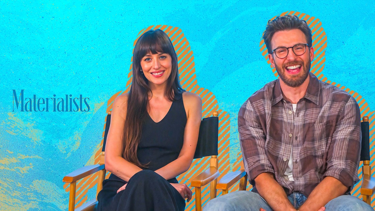 Chris Evans and Dakota Johnson on fighting in NYC streets in 'Materialists'
