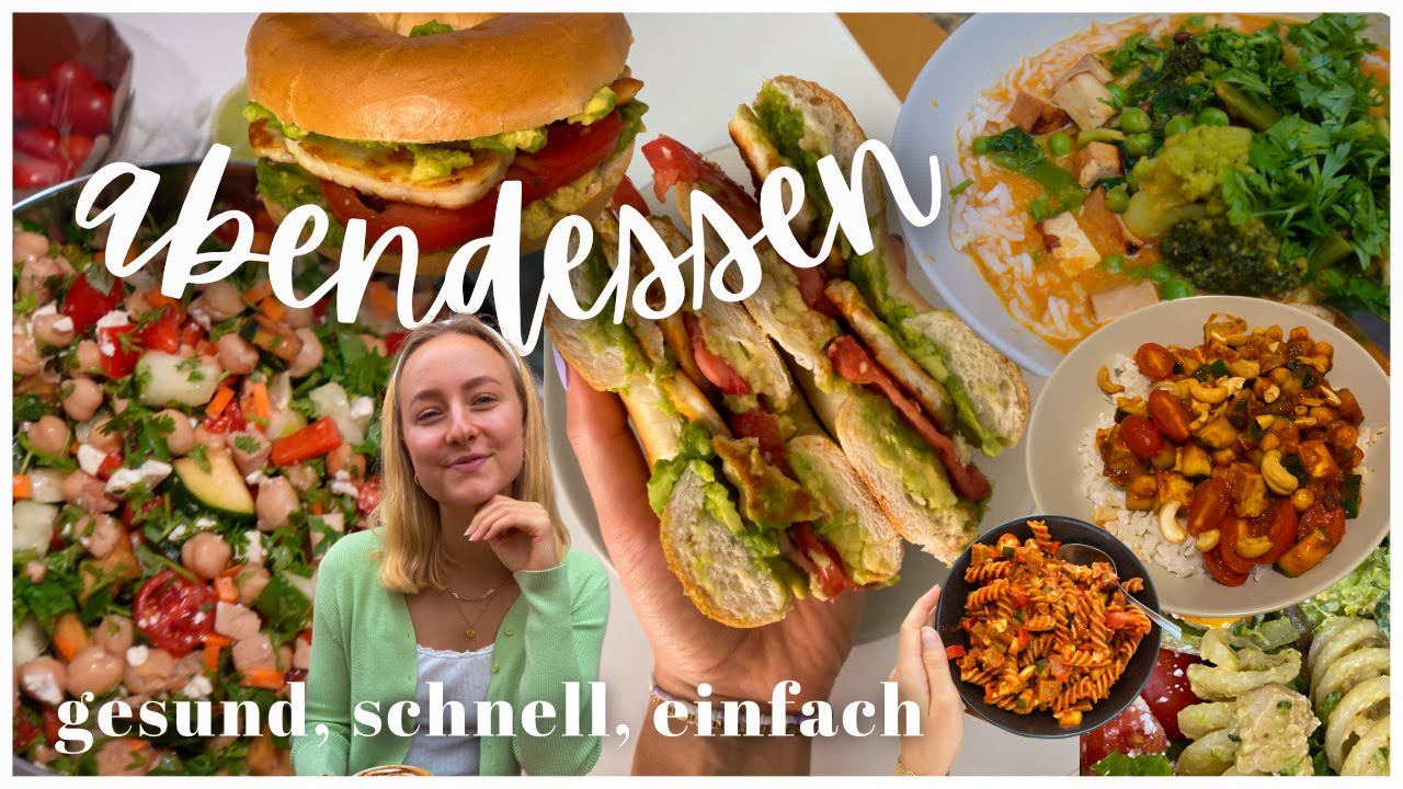7 GESUNDE ABENDESSEN REZEPTE mit viel Gem&uuml;se - einfach, schnell, veggie/vegan