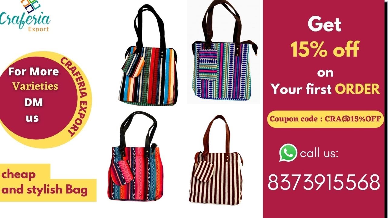 saste Bag | Handbag | stylish Bags for women and girls | cotton printed bag  | #craferia #trending