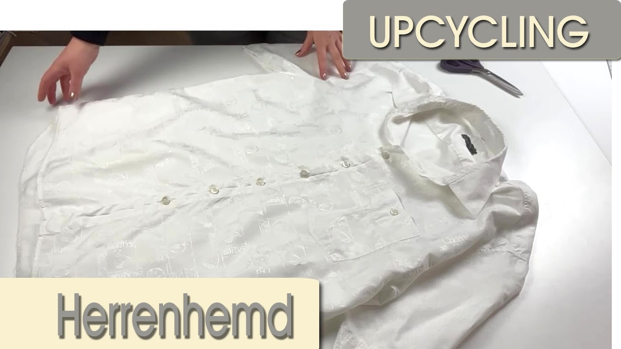 Upcycling DIY Idee aus altem Herrenhemd blouse cutting