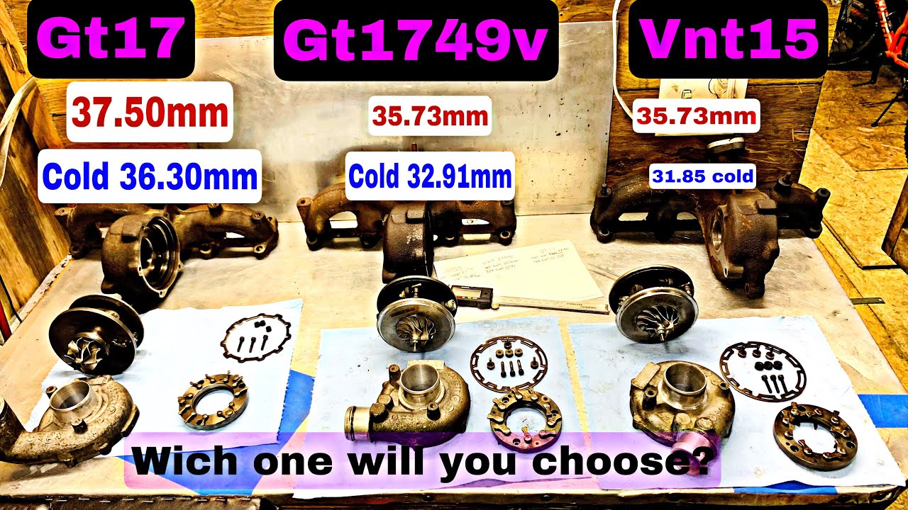 Tdi vnt15 vs gt1749v and GT17 turbo comparison