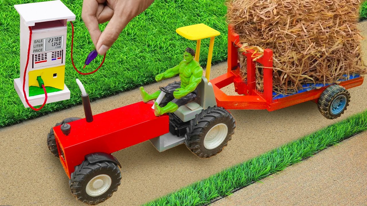 diy tractor mini petrol pump science project || ‪@SmallCreatorTV  || keepvilla ‬