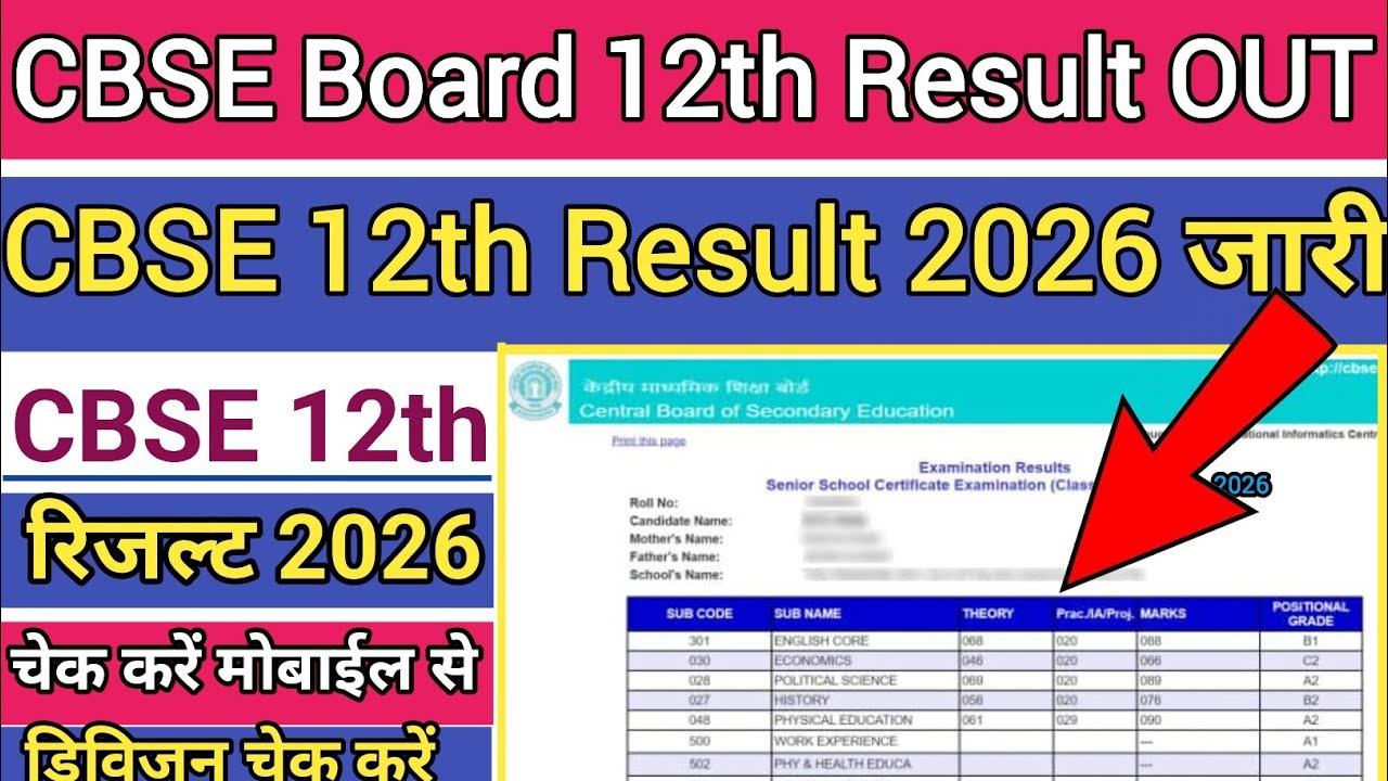 CBSE Board 12th Result 2026 OUT | How To Check CBSE 12th Result 2026 ! CBSE 12th Result Kaise Dekhe 